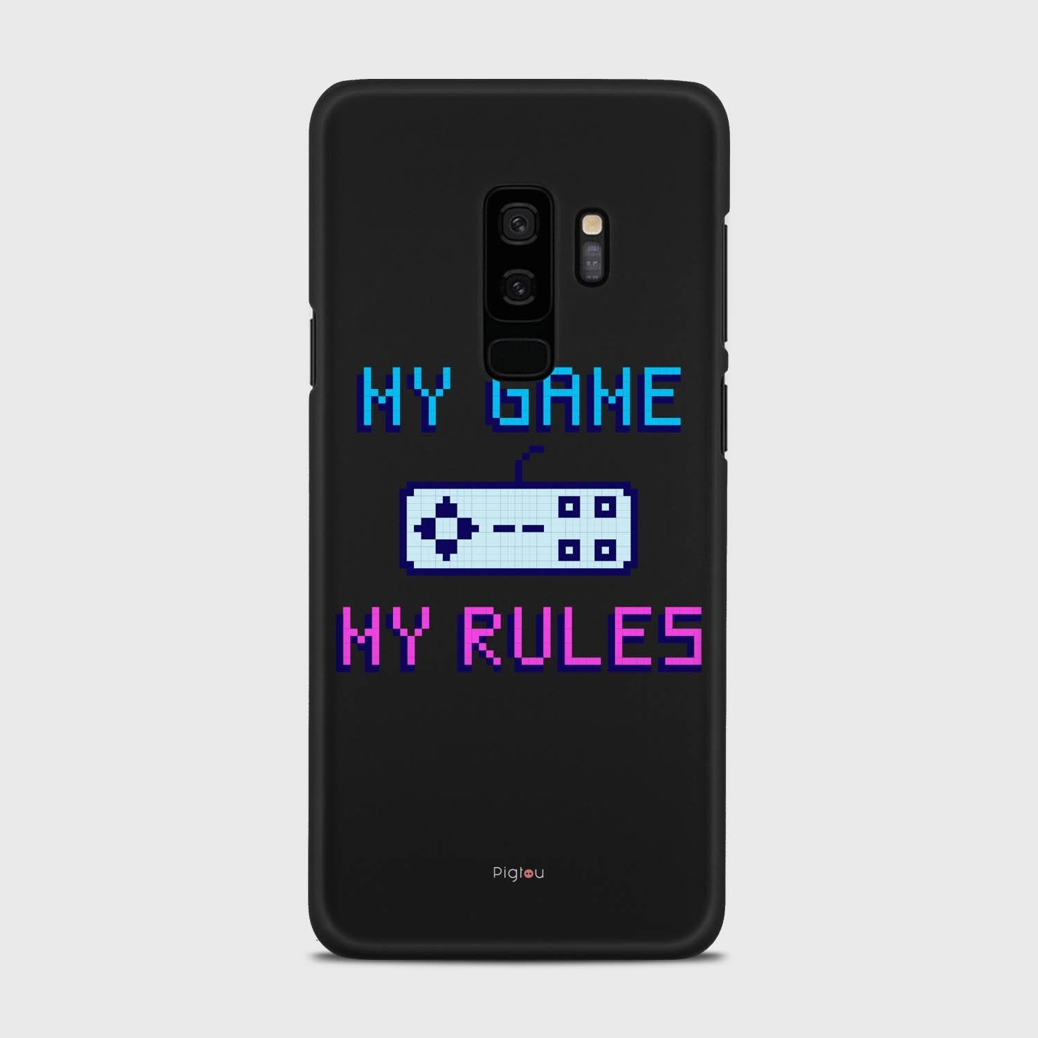 MY GAME MY RULES Samsung Galaxy S9 Plus case - thin fit matte black (D108)