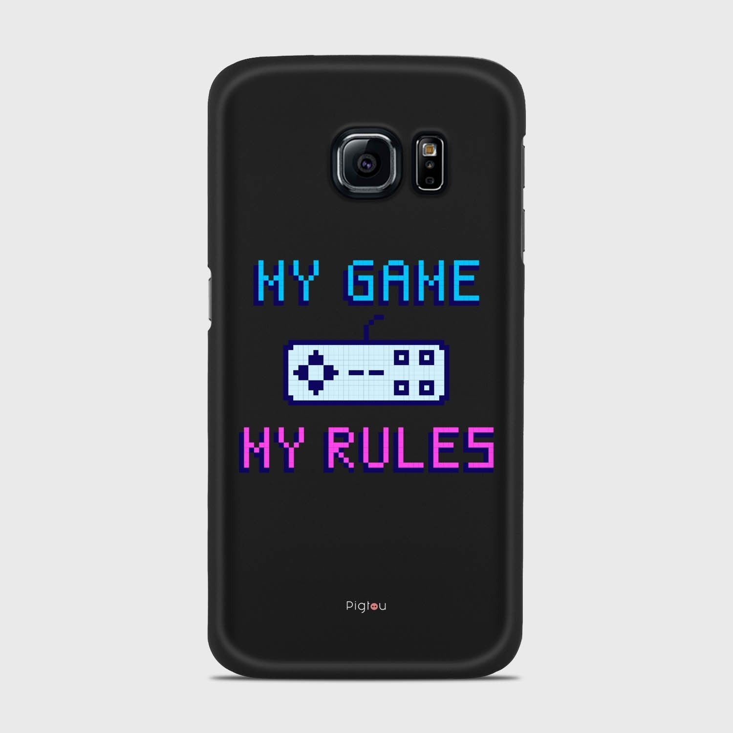 MY GAME MY RULES Samsung Galaxy S6 Edge case - thin fit matte black (D108)