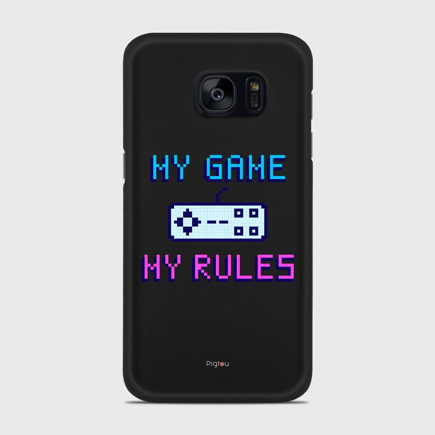 MY GAME MY RULES Samsung Galaxy S7 Edge case - thin fit matte black (D108)