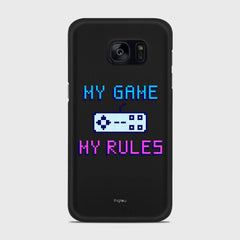 MY GAME MY RULES Samsung Galaxy S7 Edge case - thin fit matte black (D108)