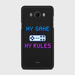 MY GAME MY RULES Samsung Galaxy J7 (2016) case - thin fit matte black (D108)