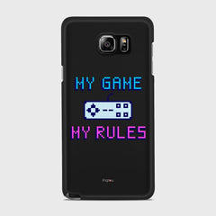MY GAME MY RULES Samsung Galaxy Note 5 case - thin fit matte black (D108)