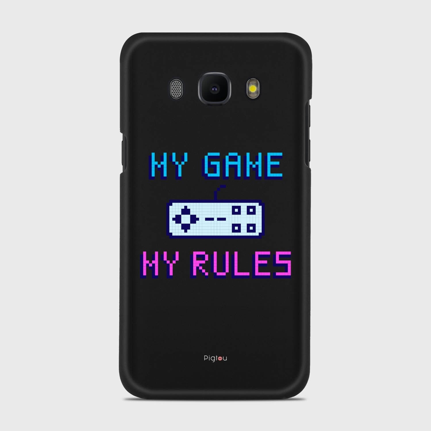 MY GAME MY RULES Samsung Galaxy J5 (2016) case - thin fit matte black (D108)