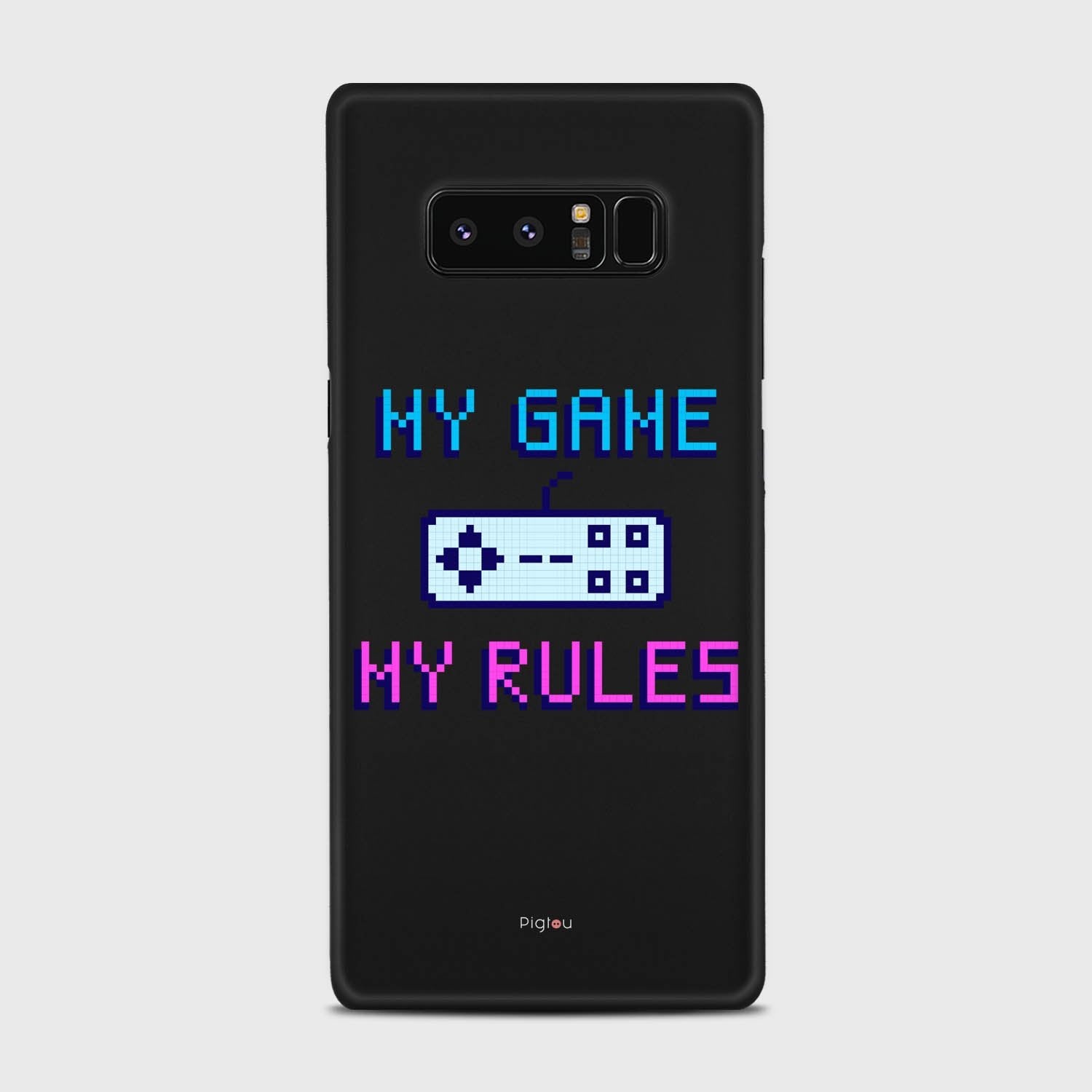 MY GAME MY RULES Samsung Galaxy Note 8 case - thin fit matte black (D108)