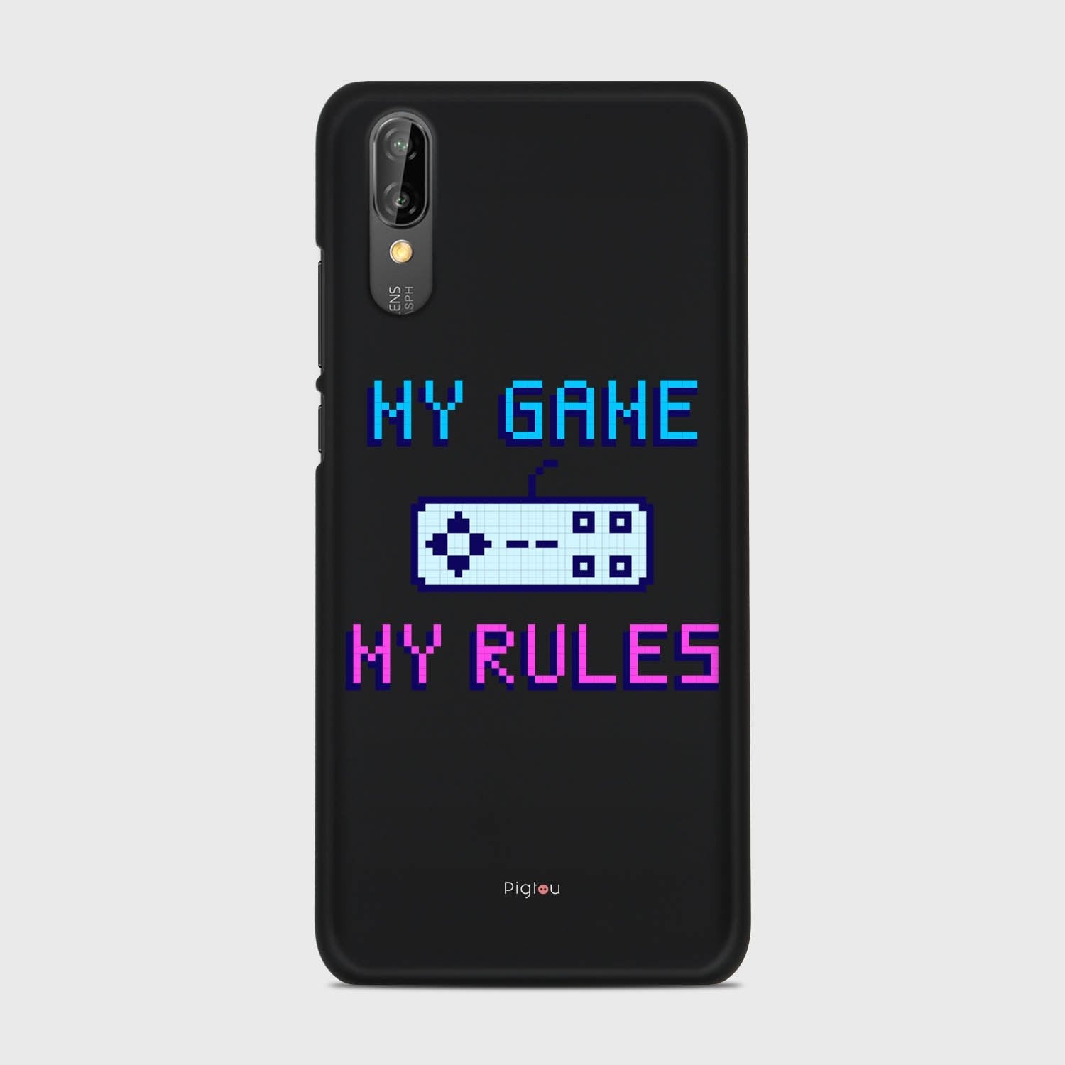 MY GAME MY RULES Huawei P20 case - thin fit matte black (D108)