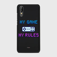 MY GAME MY RULES Huawei P20 case - thin fit matte black (D108)