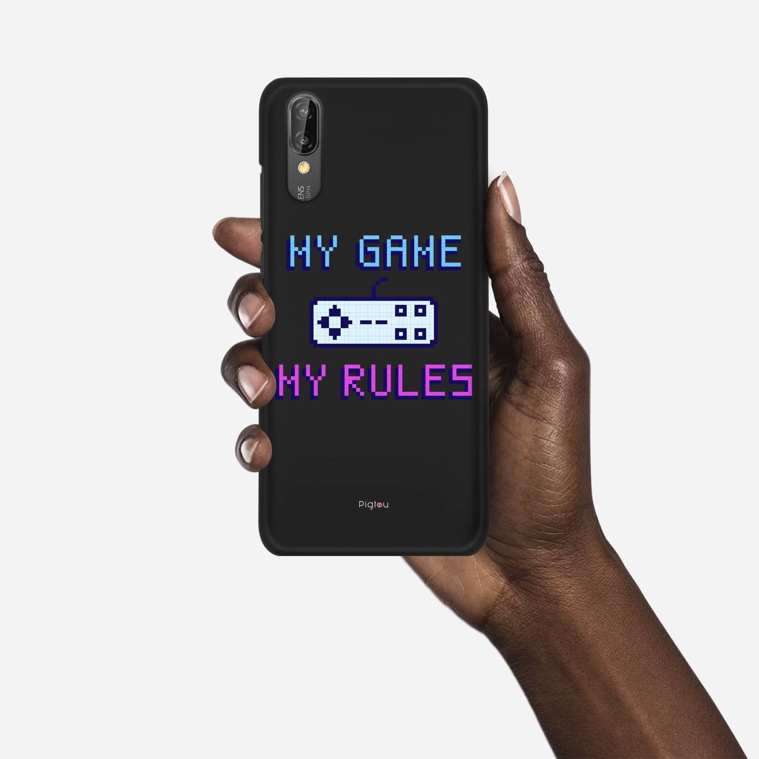 MY GAME MY RULES Huawei P20 case - thin fit matte black (D108)