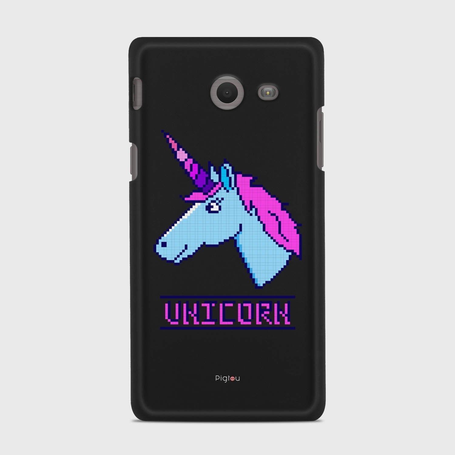 PIXELATED UNICORN Samsung Galaxy J5 (2017) Verizon case - thin fit matte black (D109)