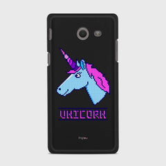 PIXELATED UNICORN Samsung Galaxy J5 (2017) Verizon case - thin fit matte black (D109)