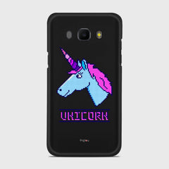 PIXELATED UNICORN Samsung Galaxy J5 (2016) case - thin fit matte black (D109)