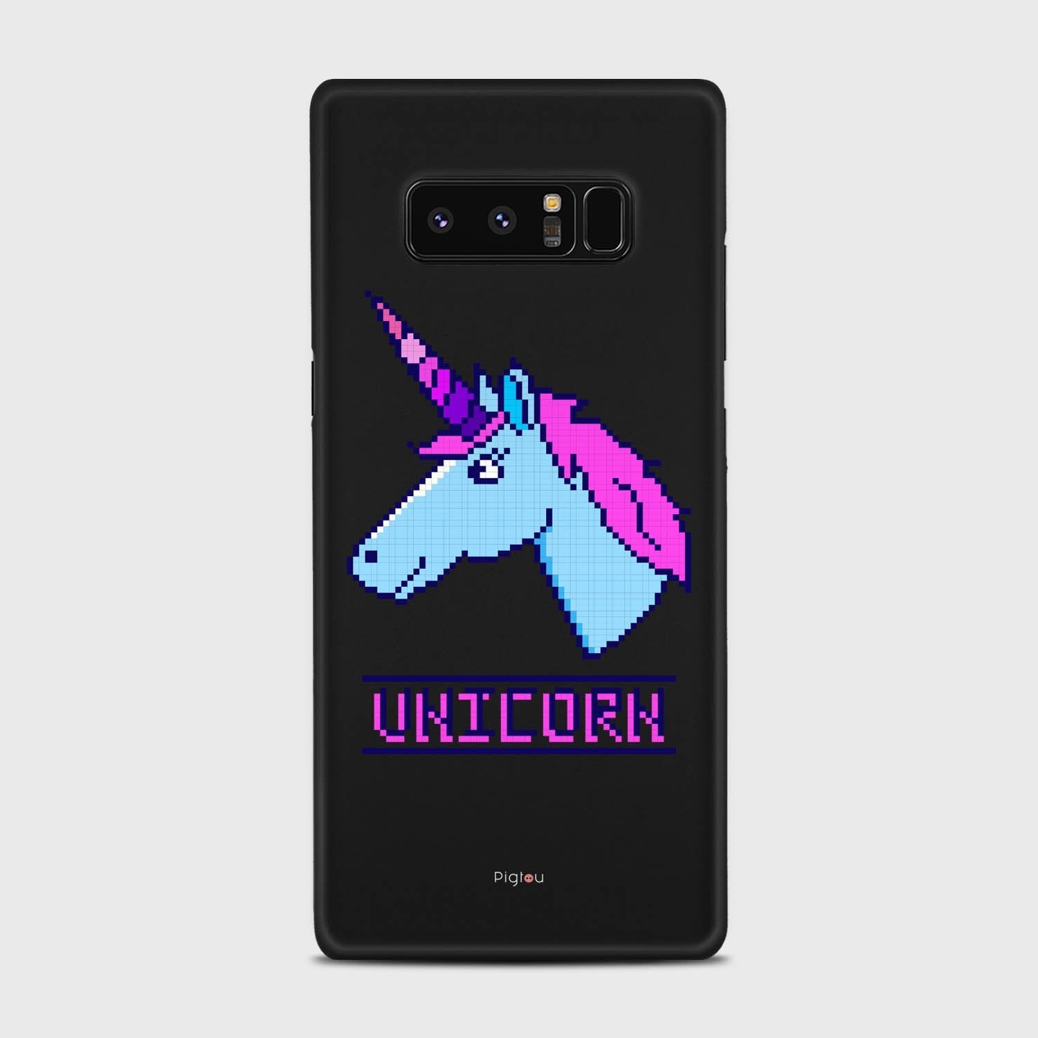 PIXELATED UNICORN Samsung Galaxy Note 8 case - thin fit matte black (D109)