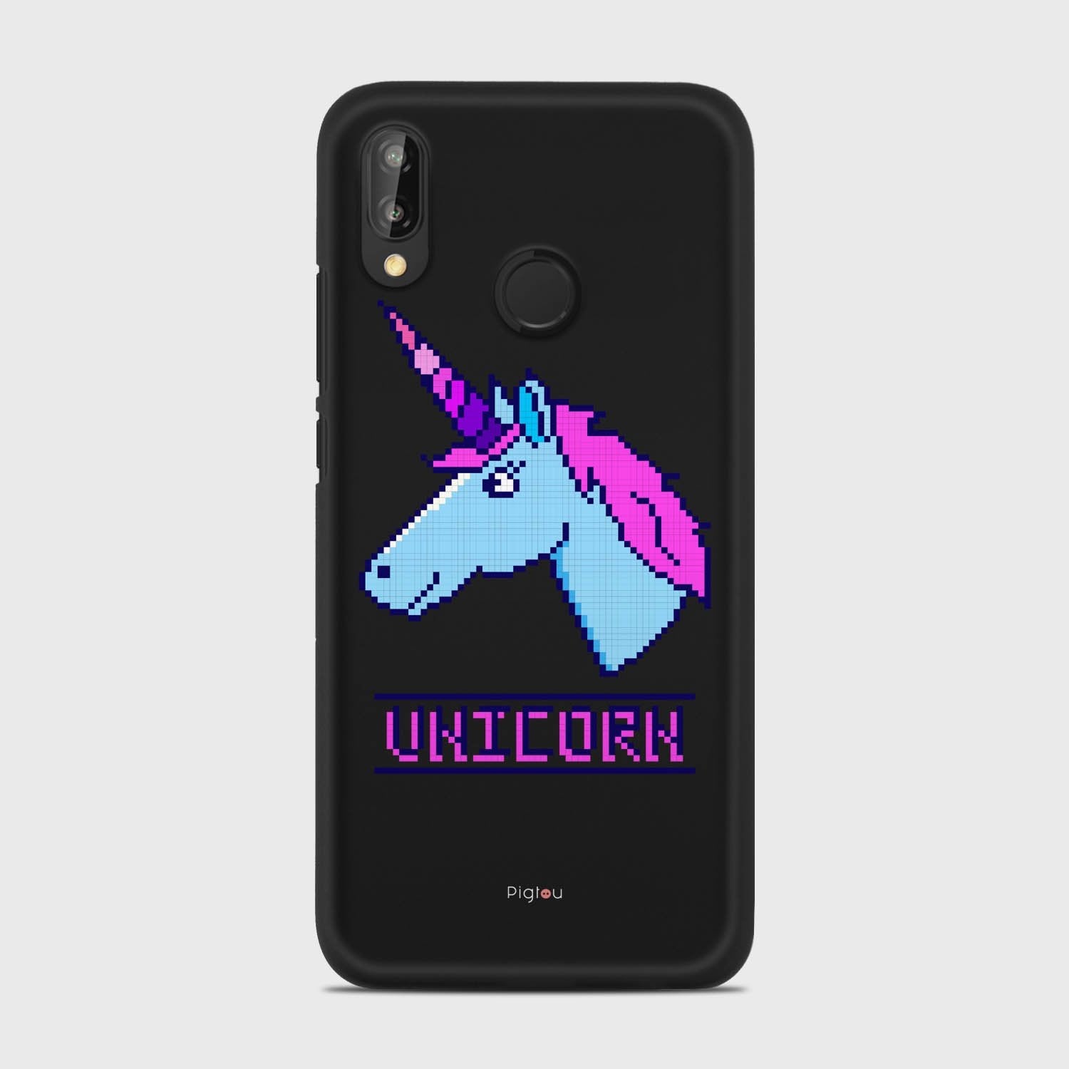 PIXELATED UNICORN Huawei P20 Lite case - thin fit matte black (D109)