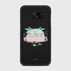 LOS ANGELES Samsung Galaxy S7 Edge case - thin fit matte black (D110)