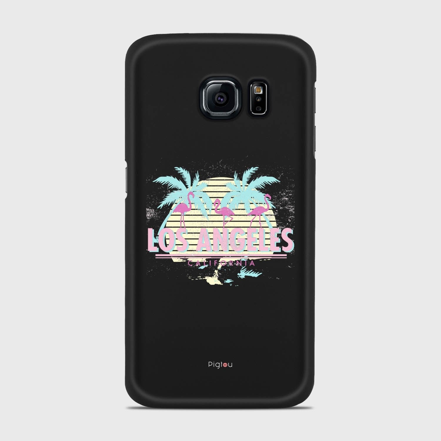 LOS ANGELES Samsung Galaxy S6 Edge case - thin fit matte black (D110)