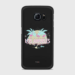 LOS ANGELES Samsung Galaxy S6 Edge case - thin fit matte black (D110)