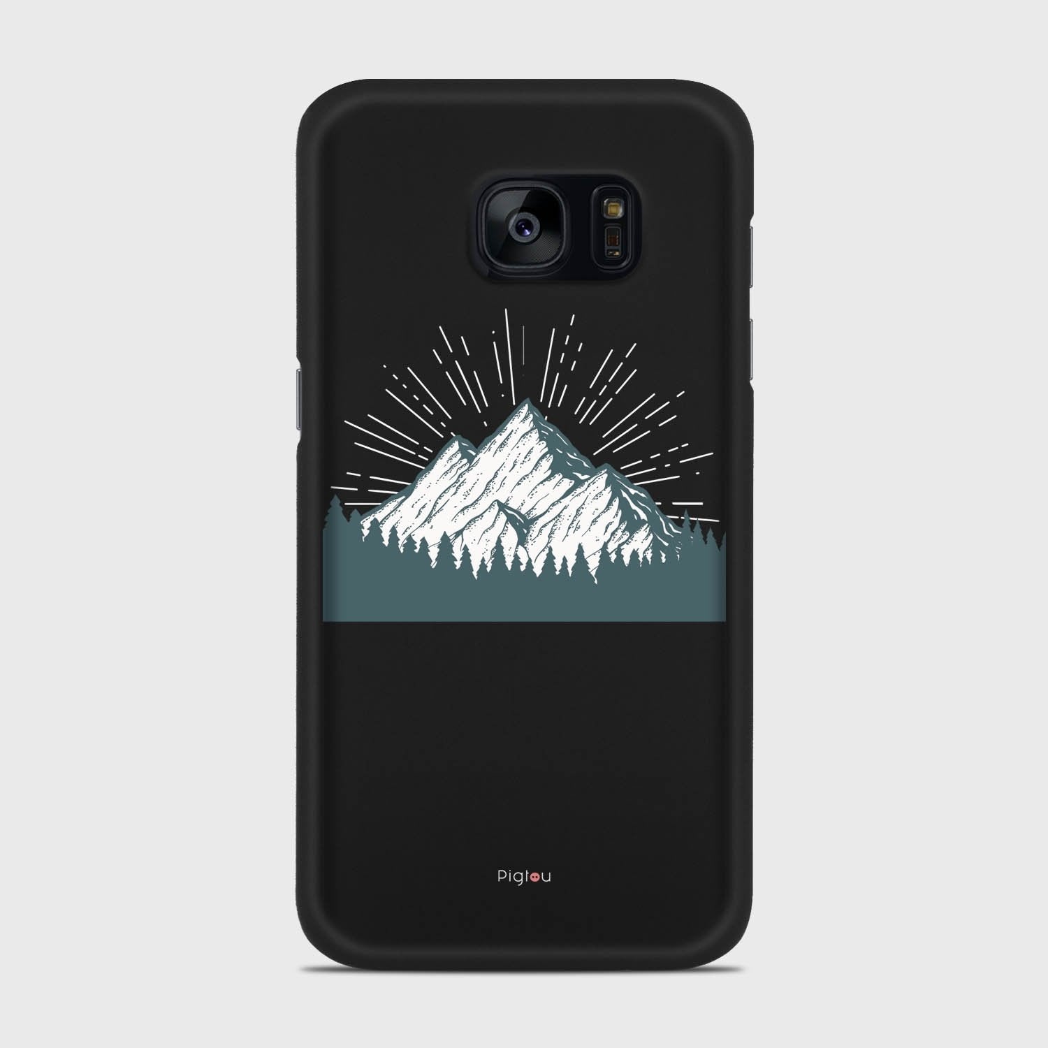EVEREST Samsung Galaxy S7 Edge case - thin fit matte black (D113)
