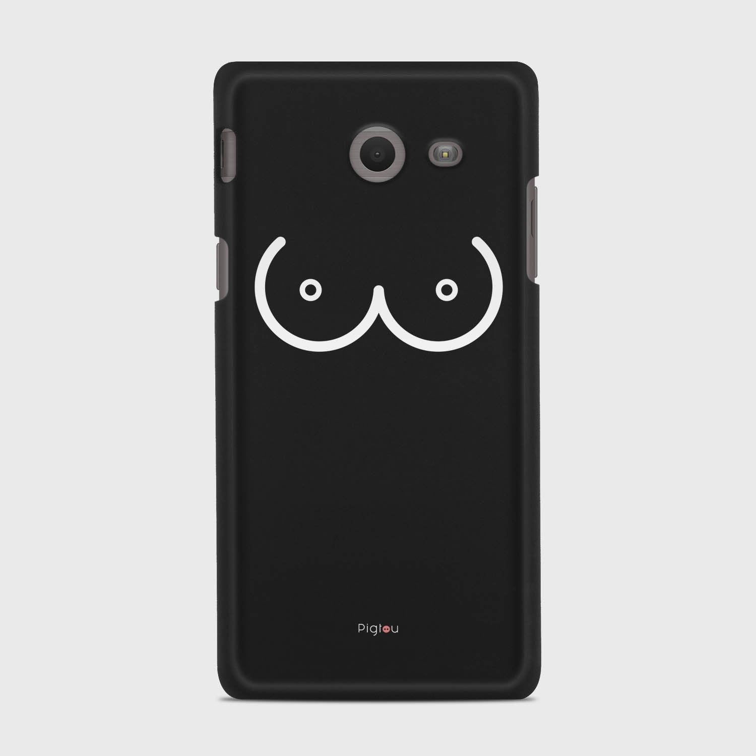 BOOBS Samsung Galaxy J5 (2017) Verizon case - thin fit matte black (D114)