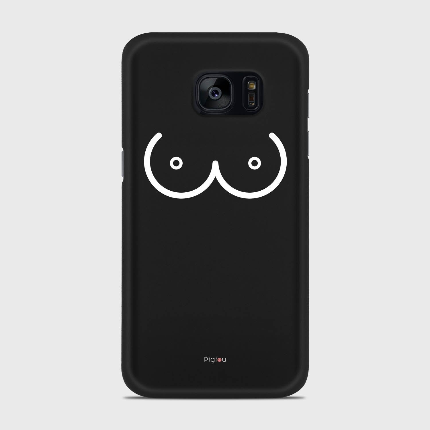 BOOBS Samsung Galaxy S7 Edge case - thin fit matte black (D114)