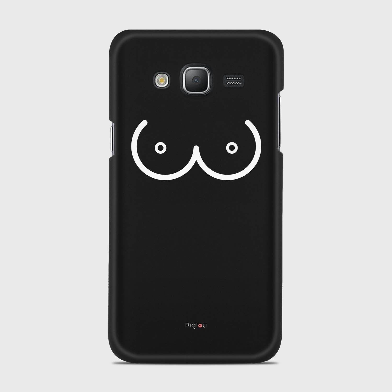 BOOBS Samsung Galaxy J5 (2015) case - thin fit matte black (D114)