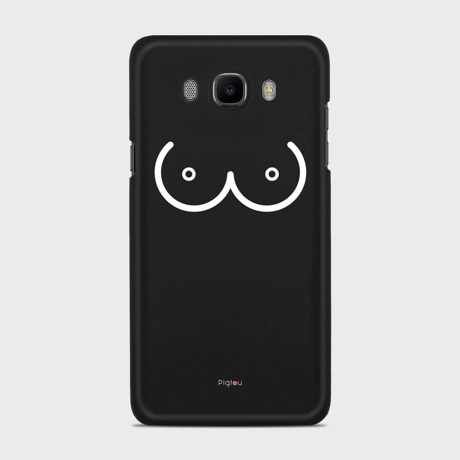 BOOBS Samsung Galaxy J7 (2016) case - thin fit matte black (D114)