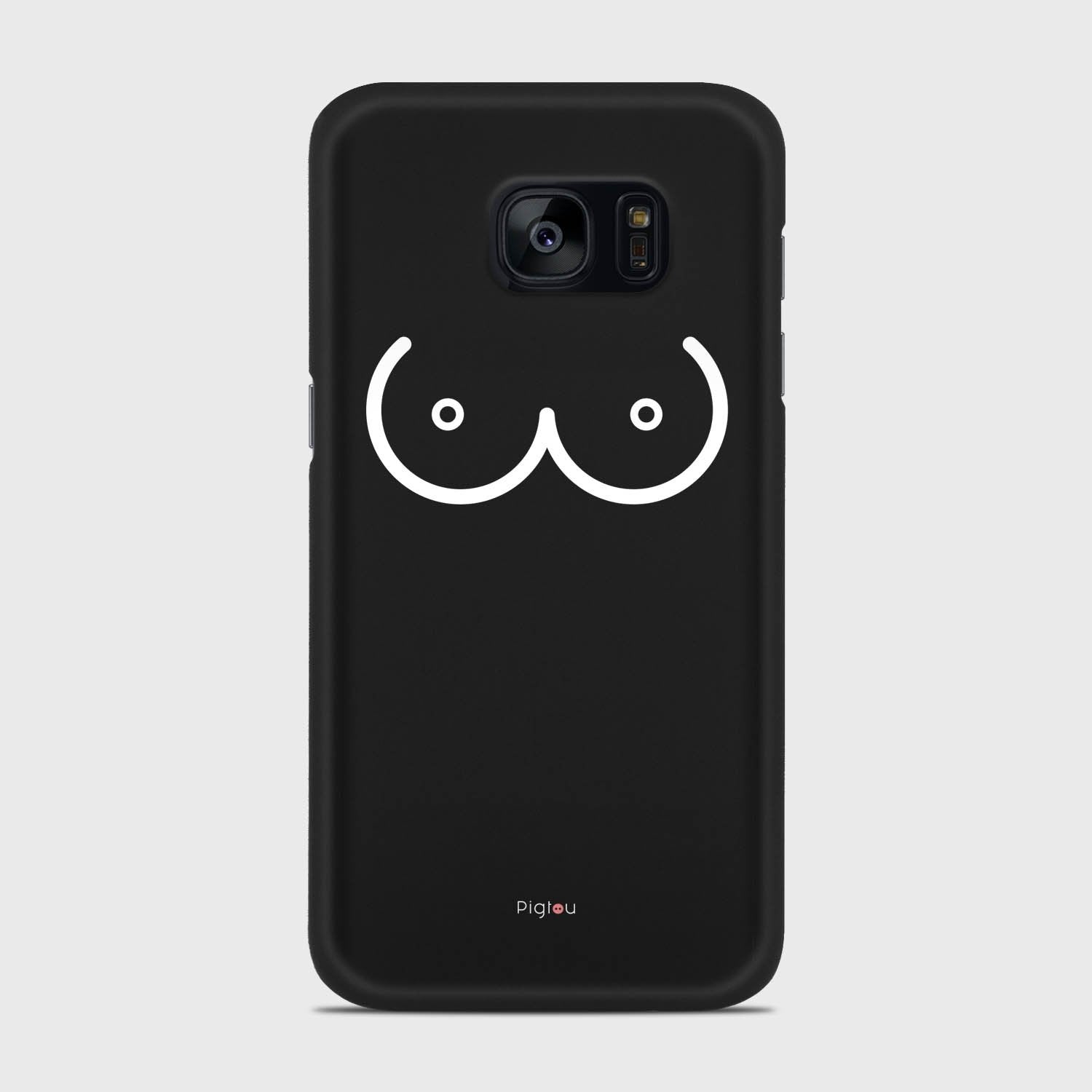 BOOBS Samsung Galaxy S7 case - thin fit matte black (D114)