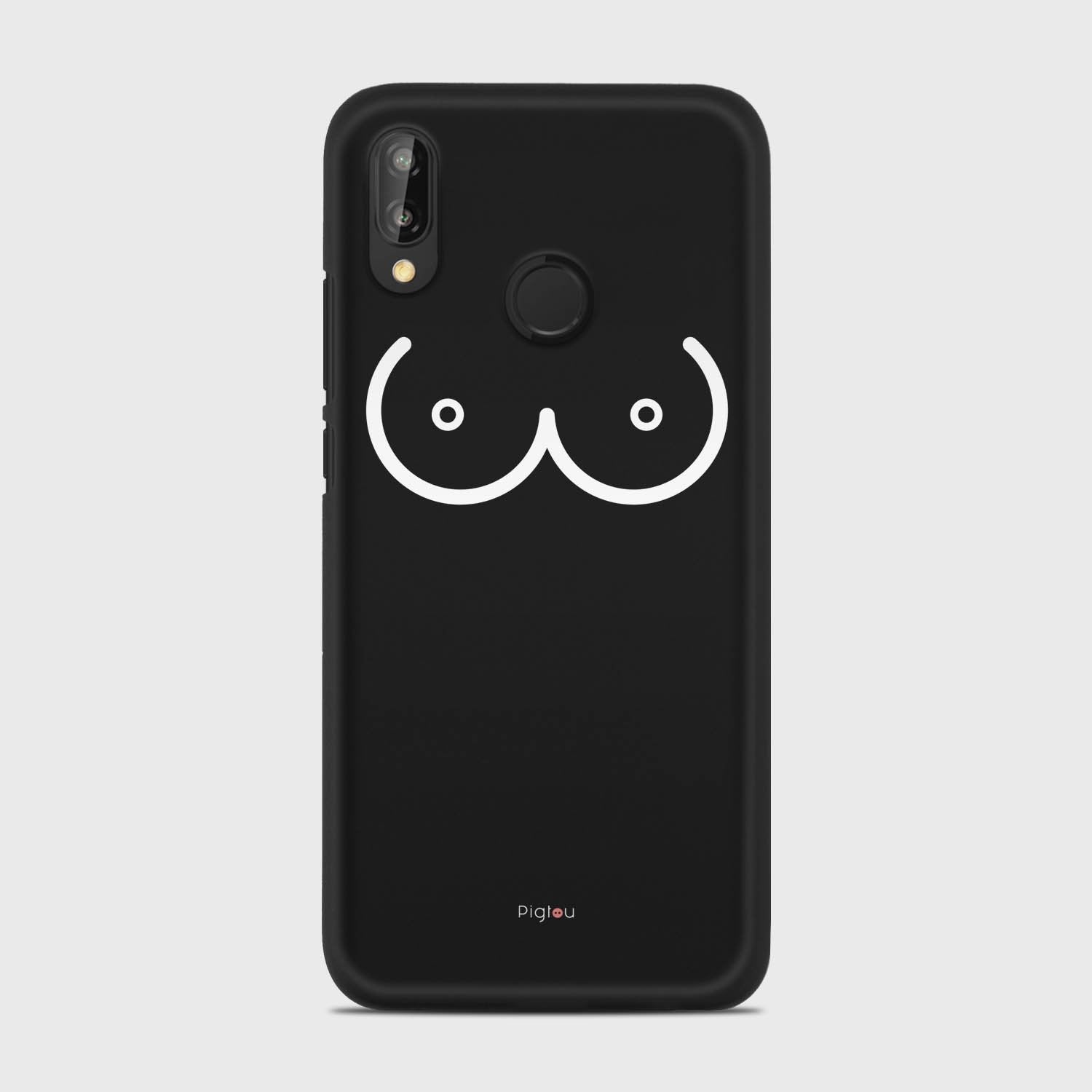 BOOBS Huawei P20 Lite case - thin fit matte black (D114)