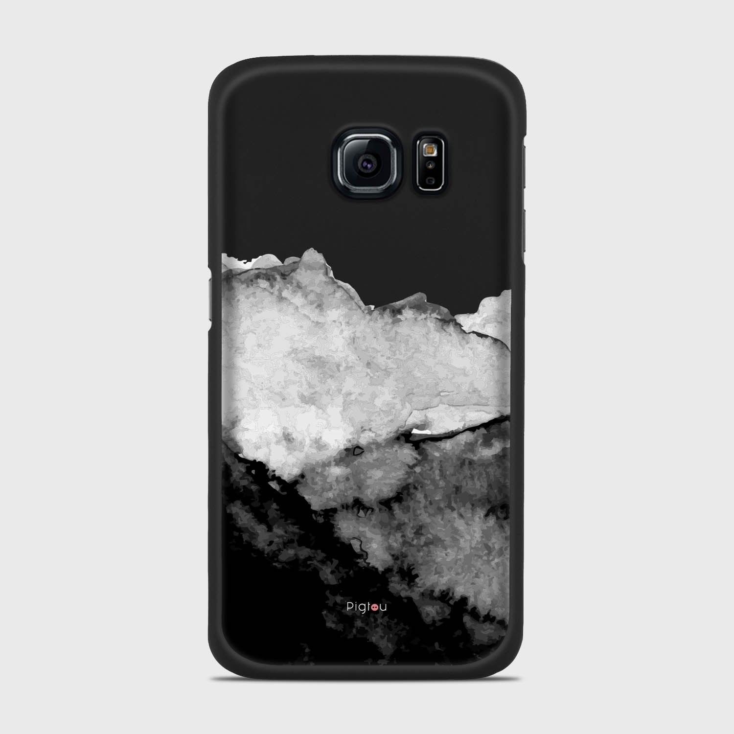 MOUNTAINS Samsung Galaxy S6 Edge case - thin fit matte black (D118)