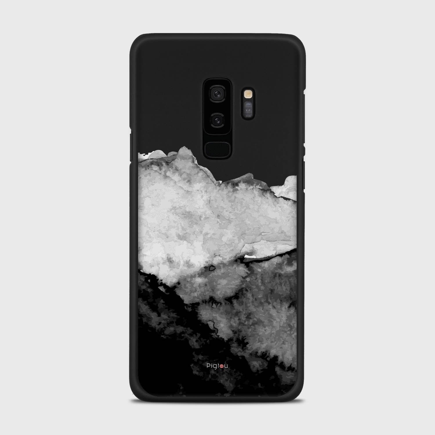 MOUNTAINS Samsung Galaxy S9 Plus case - thin fit matte black (D118)