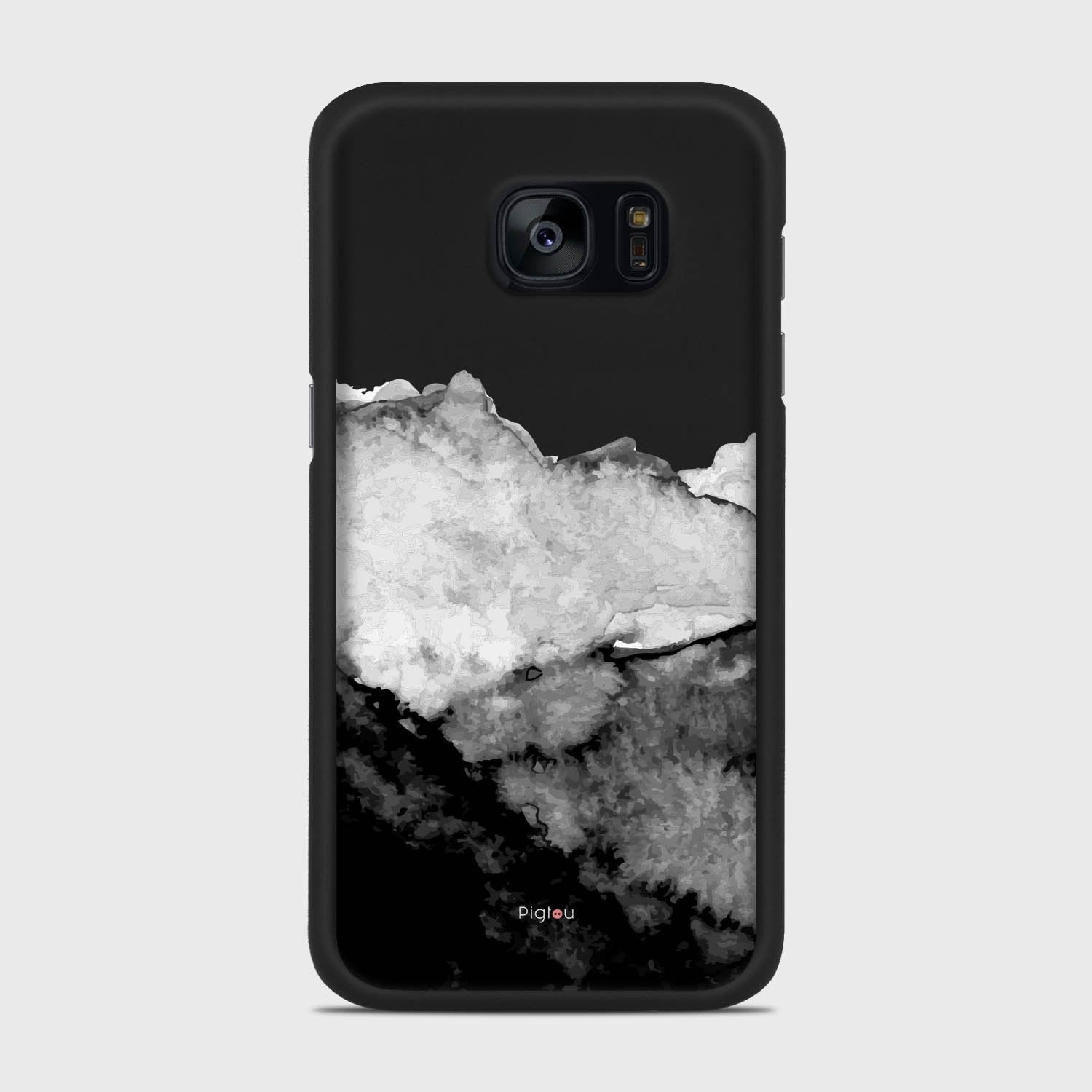 MOUNTAINS Samsung Galaxy S7 Edge case - thin fit matte black (D118)