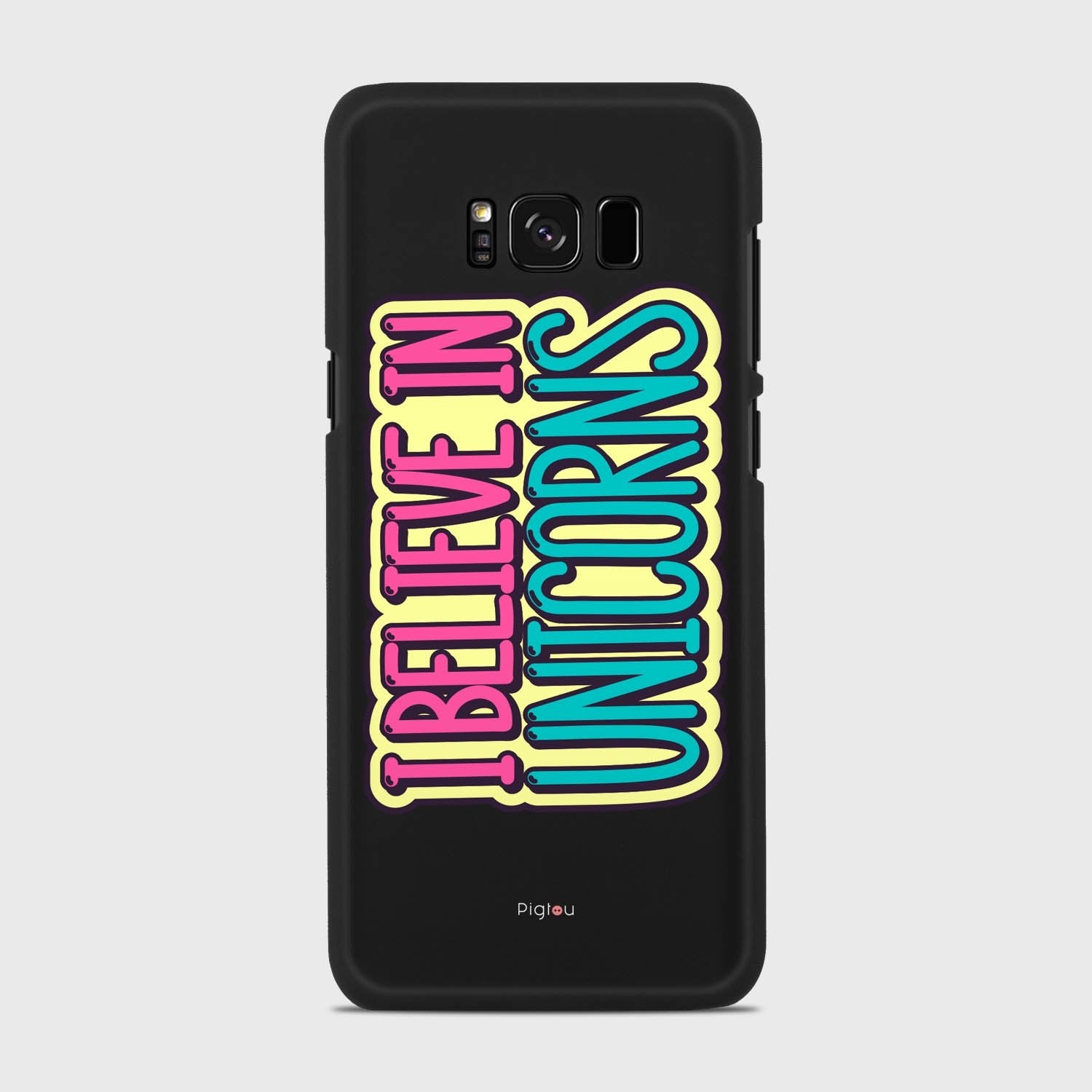 I BELIEVE IN UNICORNS Samsung Galaxy S8 case - thin fit matte black (D123)