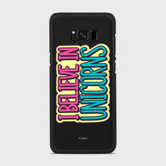 I BELIEVE IN UNICORNS Samsung Galaxy S8 case - thin fit matte black (D123)