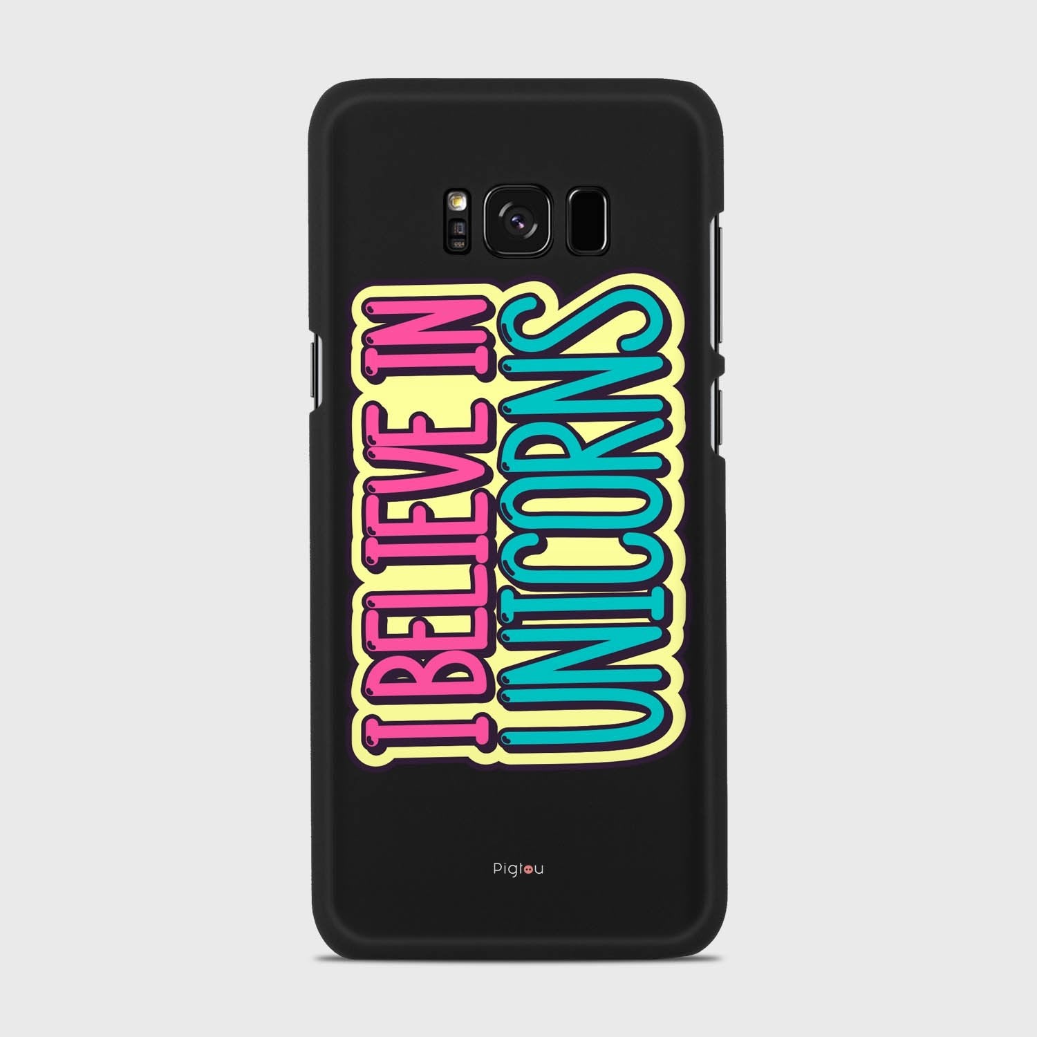 I BELIEVE IN UNICORNS Samsung Galaxy S8 Plus case - thin fit matte black (D123)