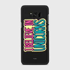 I BELIEVE IN UNICORNS Samsung Galaxy S8 Plus case - thin fit matte black (D123)