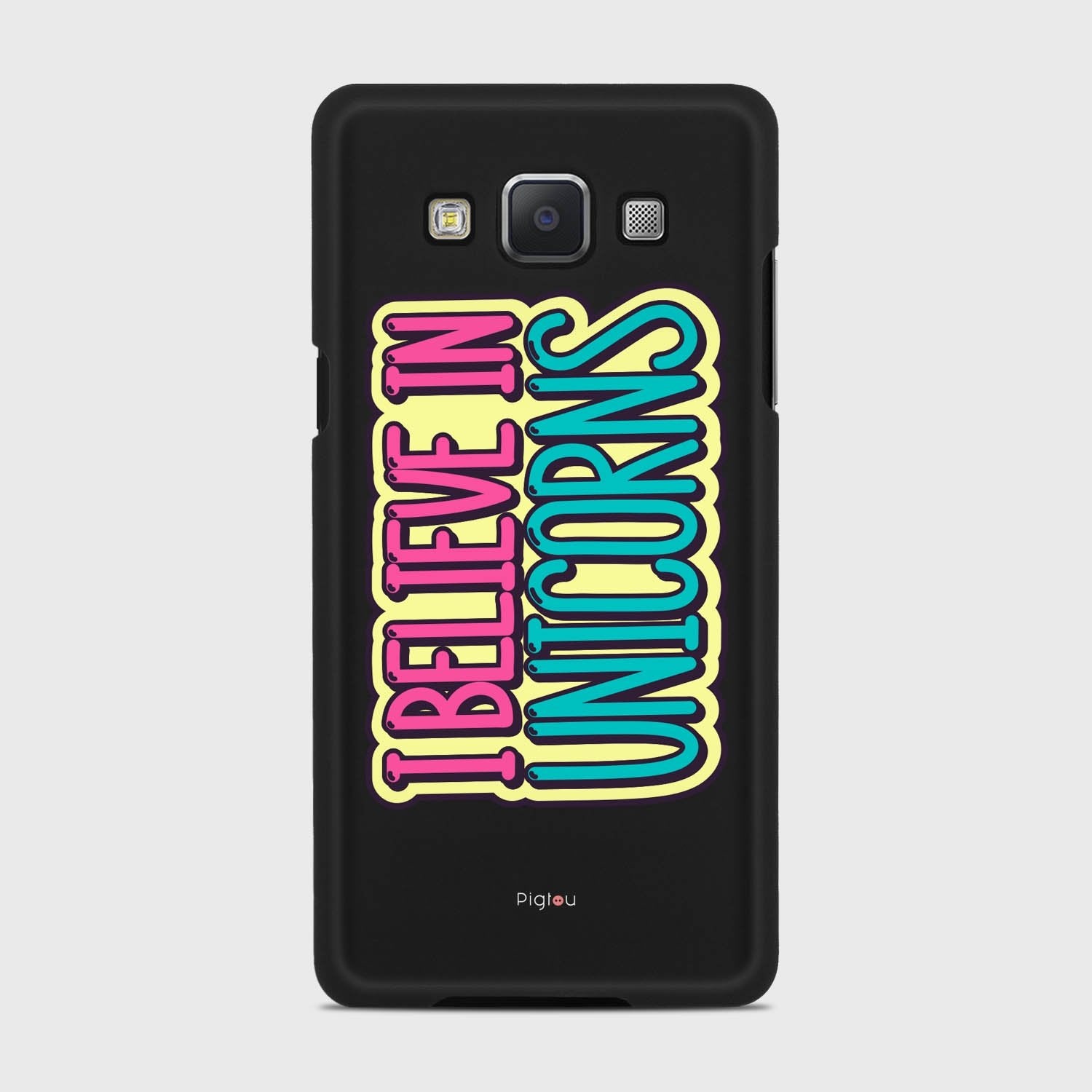 I BELIEVE IN UNICORNS Samsung Galaxy A5 (2015) case - thin fit matte black (D123)