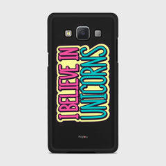I BELIEVE IN UNICORNS Samsung Galaxy A5 (2015) case - thin fit matte black (D123)