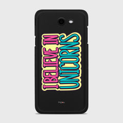I BELIEVE IN UNICORNS Samsung Galaxy J7 (2017) Verizon case - thin fit matte black (D123)