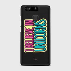 I BELIEVE IN UNICORNS Huawei P9 case - thin fit matte black (D123)