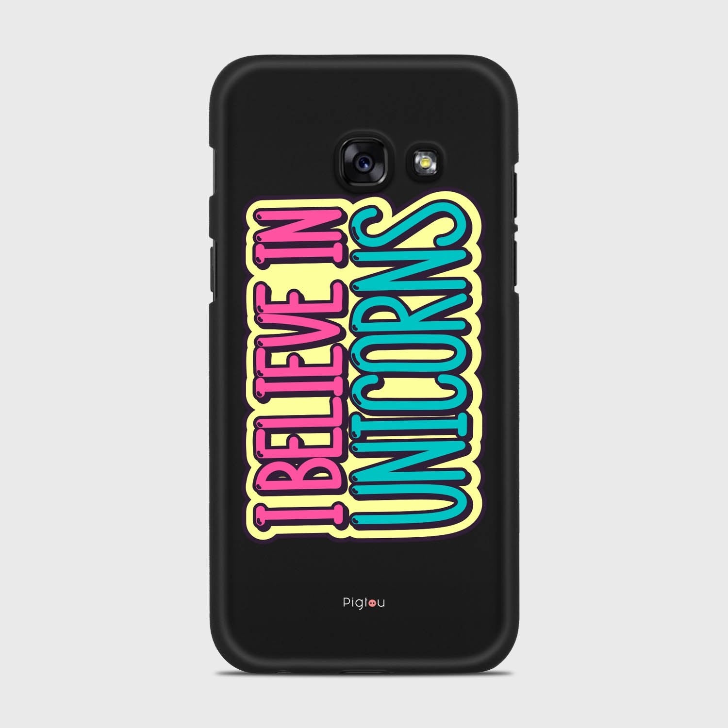 I BELIEVE IN UNICORNS Samsung Galaxy A3 (2017) case - thin fit matte black (D123)