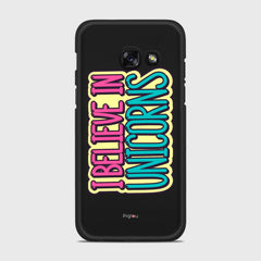 I BELIEVE IN UNICORNS Samsung Galaxy A3 (2017) case - thin fit matte black (D123)
