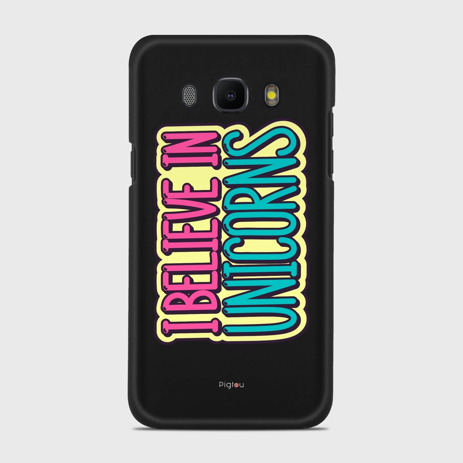 I BELIEVE IN UNICORNS Samsung Galaxy J5 (2016) case - thin fit matte black (D123)