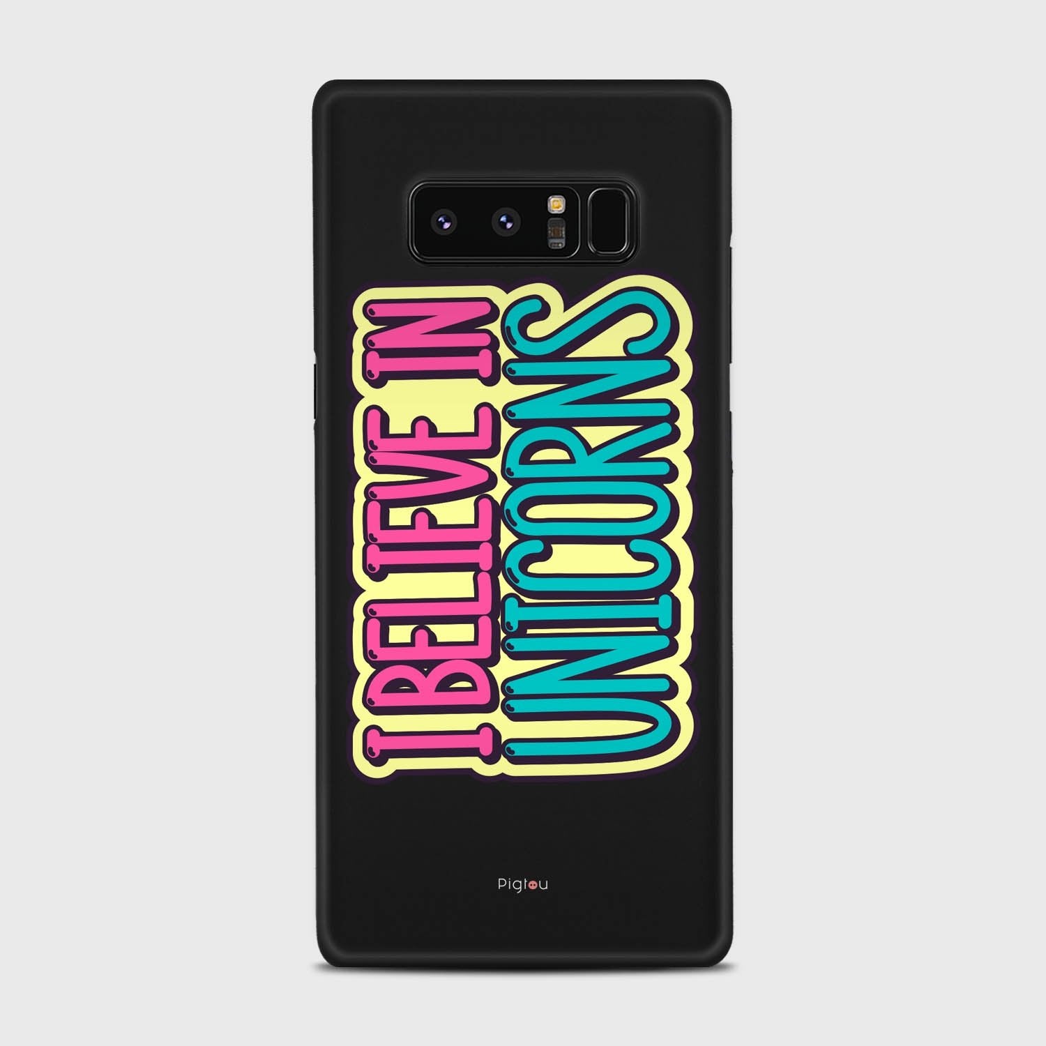 I BELIEVE IN UNICORNS Samsung Galaxy Note 8 case - thin fit matte black (D123)