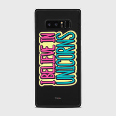 I BELIEVE IN UNICORNS Samsung Galaxy Note 8 case - thin fit matte black (D123)