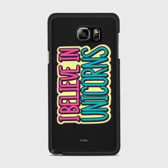 I BELIEVE IN UNICORNS Samsung Galaxy Note 5 case - thin fit matte black (D123)