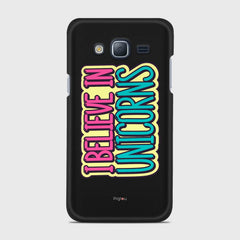 I BELIEVE IN UNICORNS Samsung Galaxy J3 (2016) case - thin fit matte black (D123)