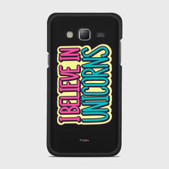 I BELIEVE IN UNICORNS Samsung Galaxy J5 (2015) case - thin fit matte black (D123)