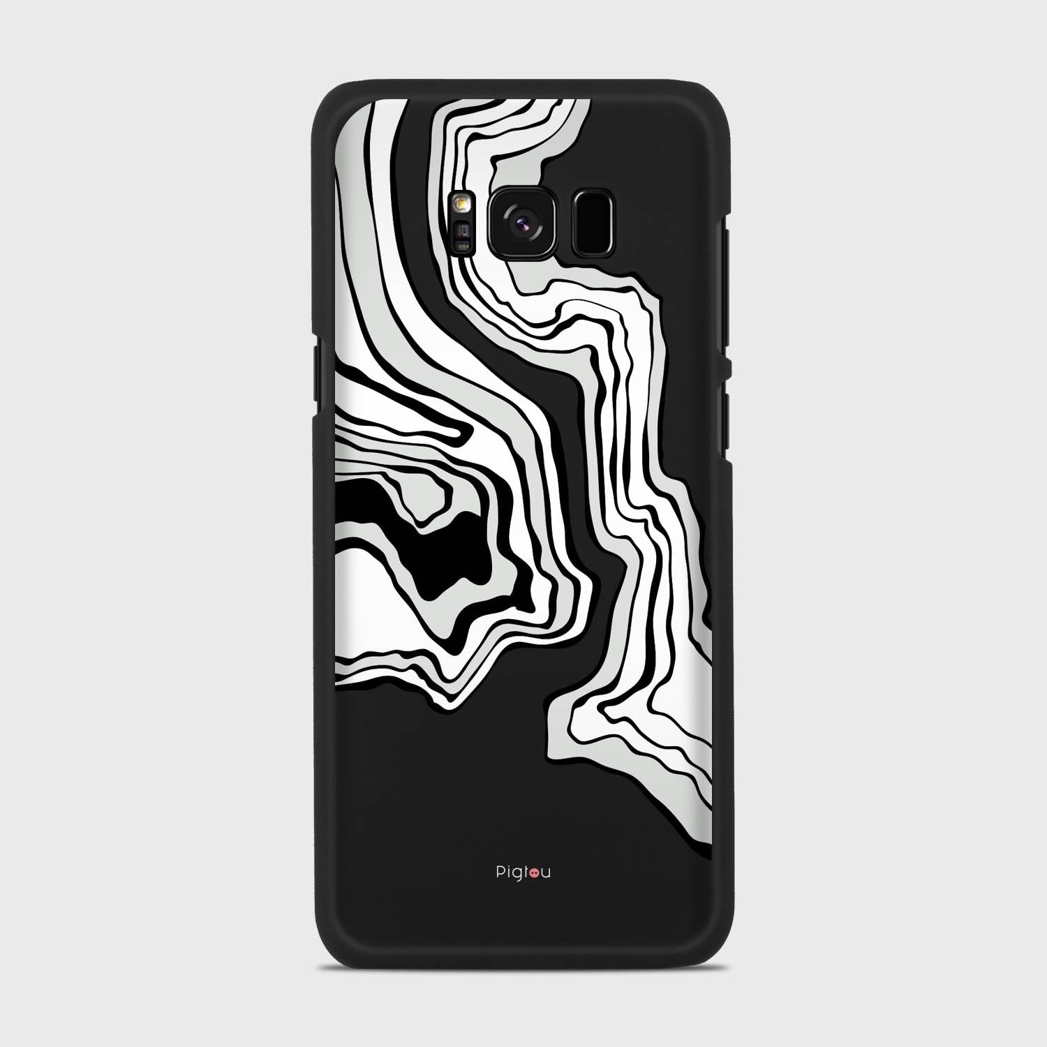 ABSTRACT Samsung Galaxy S8 case - thin fit matte black (D125)