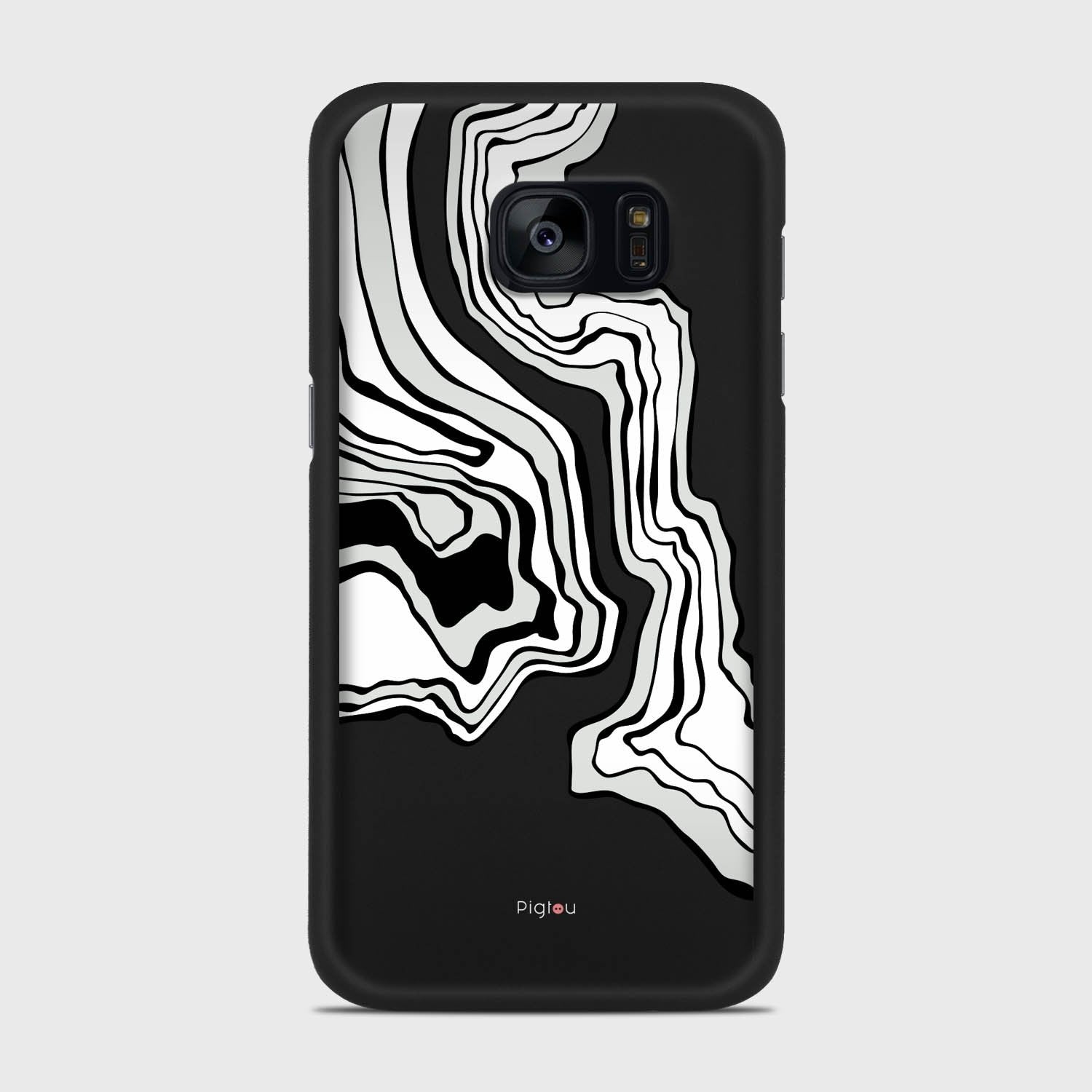 ABSTRACT Samsung Galaxy S7 case - thin fit matte black (D125)
