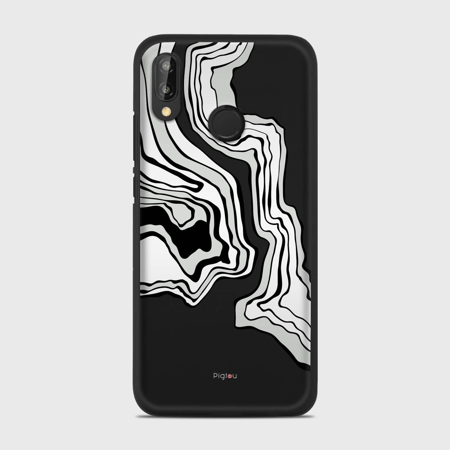 ABSTRACT Huawei P20 Lite case - thin fit matte black (D125)