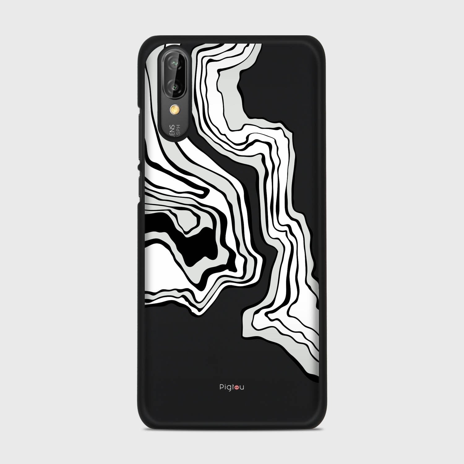 ABSTRACT Huawei P20 case - thin fit matte black (D125)