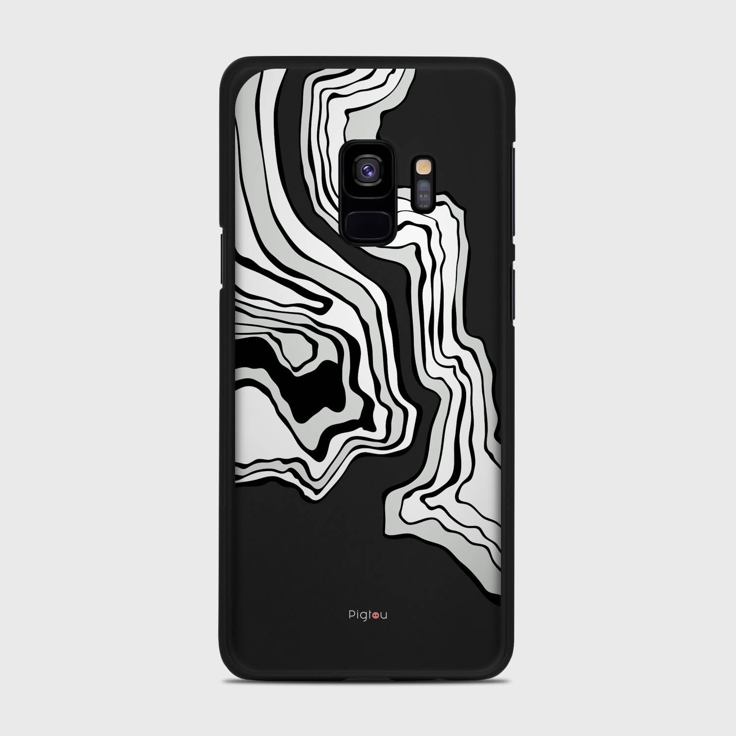 ABSTRACT Samsung Galaxy S9 case - thin fit matte black (D125)